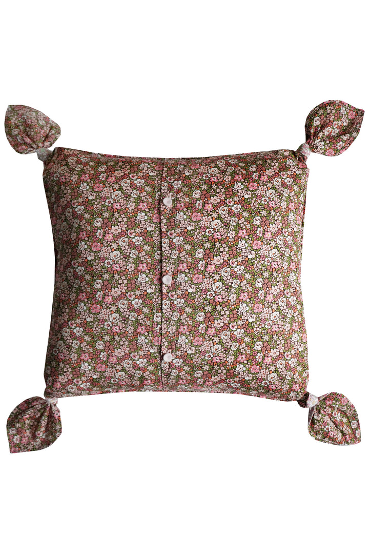 Tie Corner Cushion made with Liberty Fabric ALICE W & EMMA LOUISE