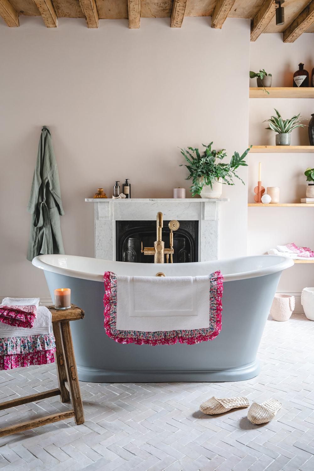 Coco & Wolf Ruffle Edge Towel made with Liberty Fabric MITSI VALERIA ...