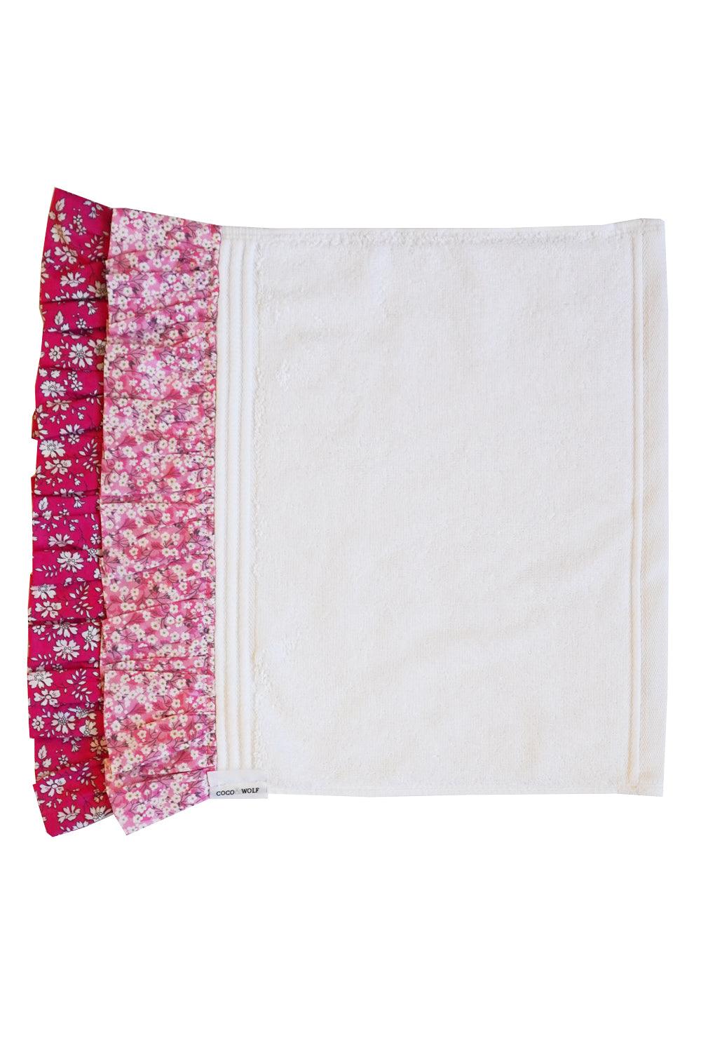 Towel made with Liberty Fabric MITSI VALERIA & CAPEL FUCHSIA PINK - Coco & Wolf