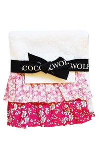 Towel made with Liberty Fabric MITSI VALERIA & CAPEL FUCHSIA PINK - Coco & Wolf
