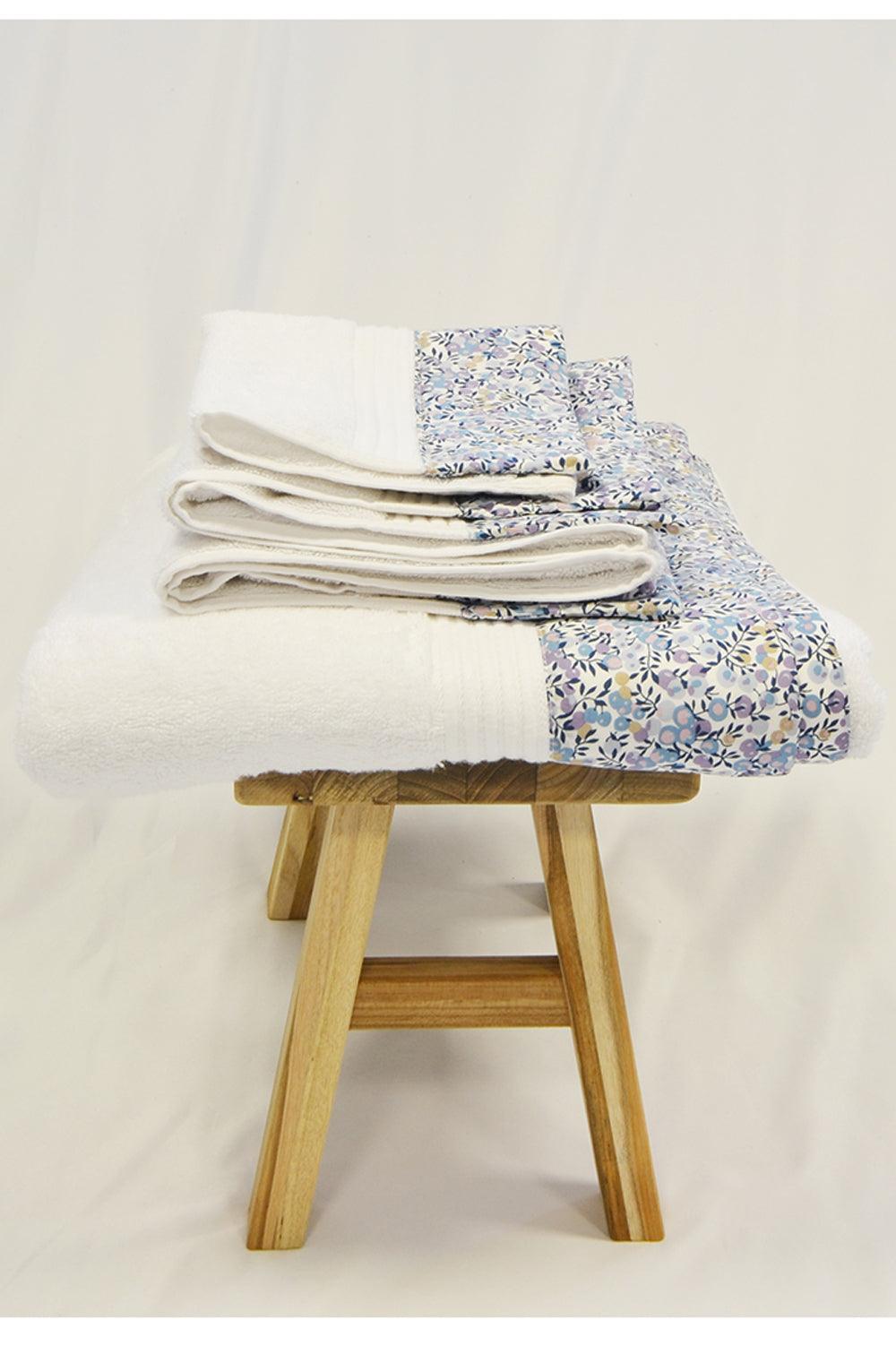 Towel made with Liberty Fabric WILTSHIRE LILAC - Coco & Wolf