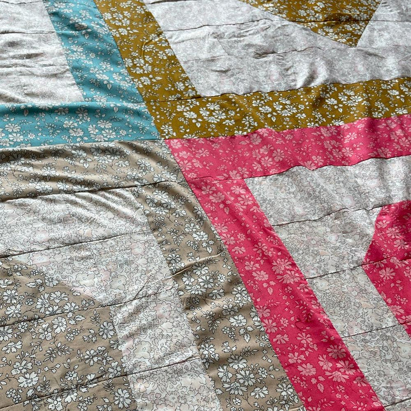 Unique One-Off Patchwork Bedspread made with Liberty Fabrics - Coco & Wolf