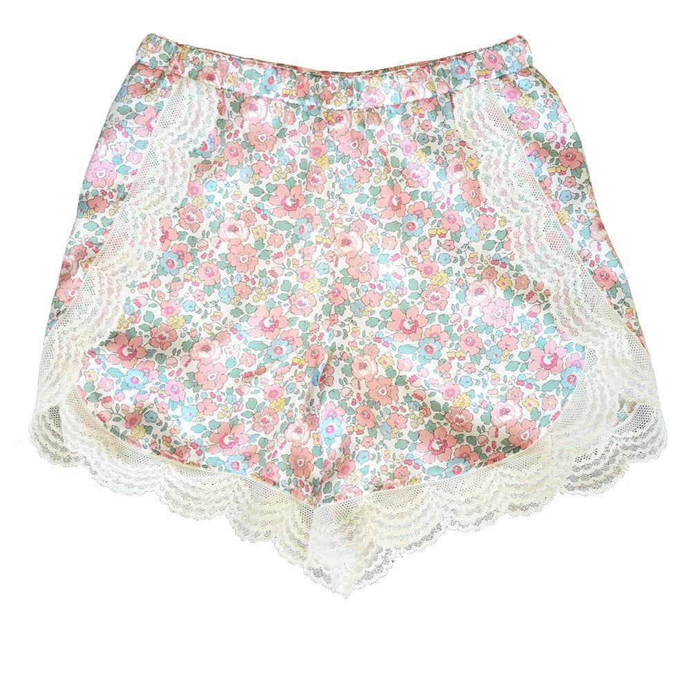 Women's Silk Bed Shorts made with Liberty Fabric BETSY - Coco & Wolf