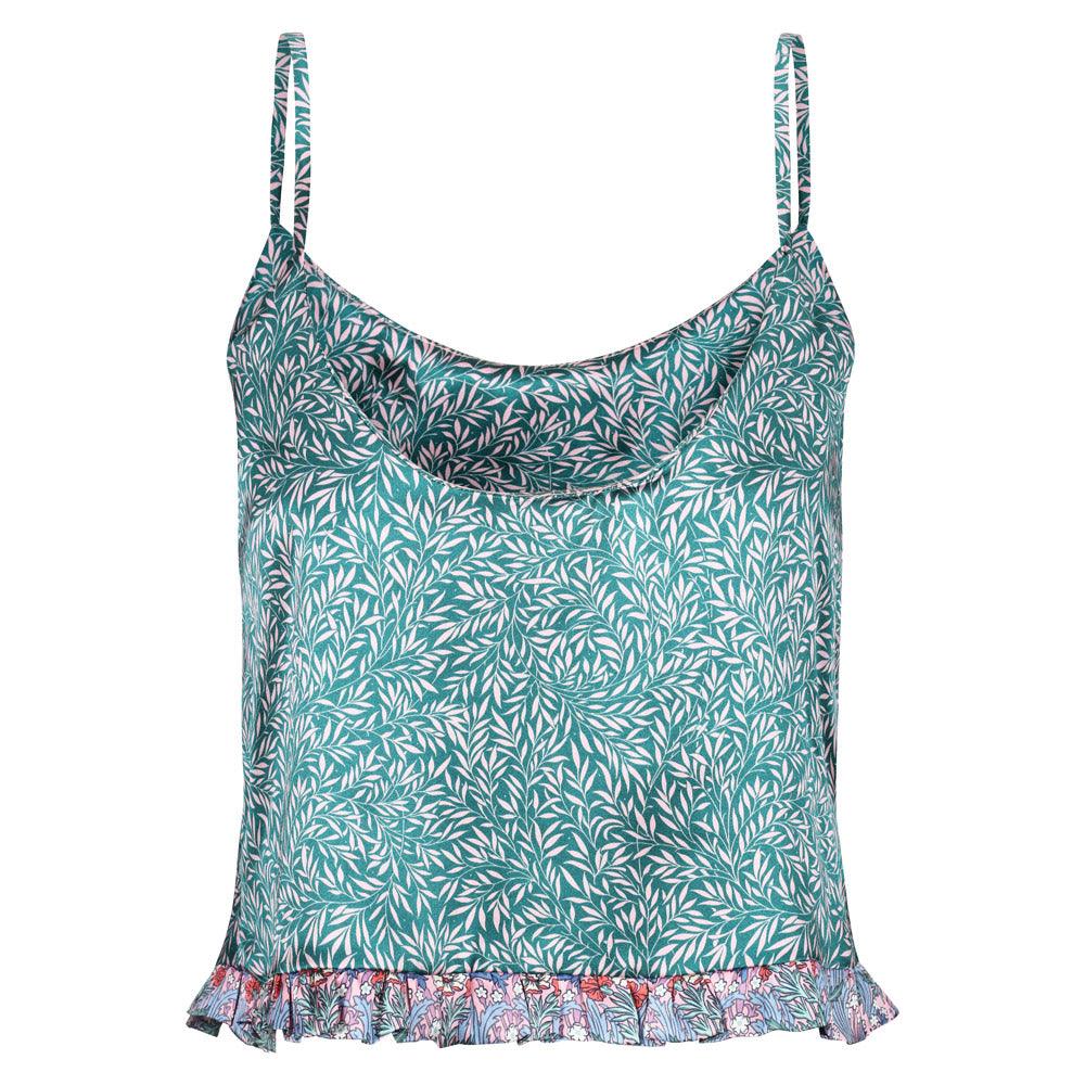 Women's Silk Camisole Top made with Liberty Fabric WILLOW WOOD - Coco & Wolf